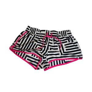 Juniors Geometric Design Shorts OP Size Large‎ 11-13 Black and PInk